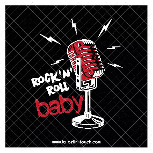 [Dessous de verre] Rock'n'Roll Baby noir